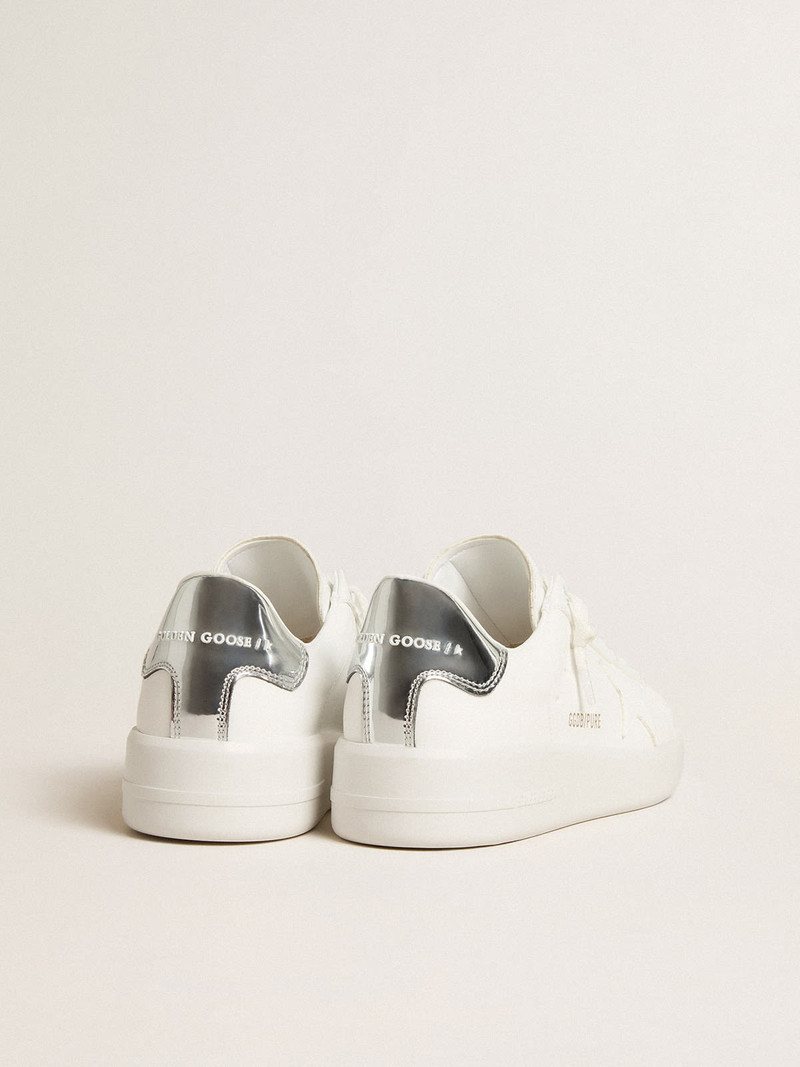 Golden Goose Women’s bio-based Purestar with white star and mirror-effect heel tab outlook