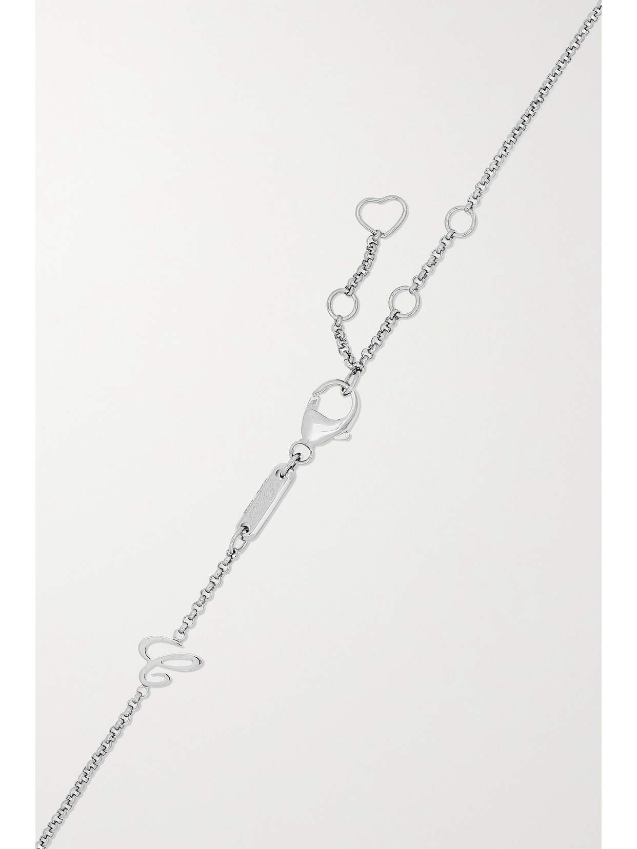 Happy Hearts 18-karat White Gold Diamond Necklace - 3