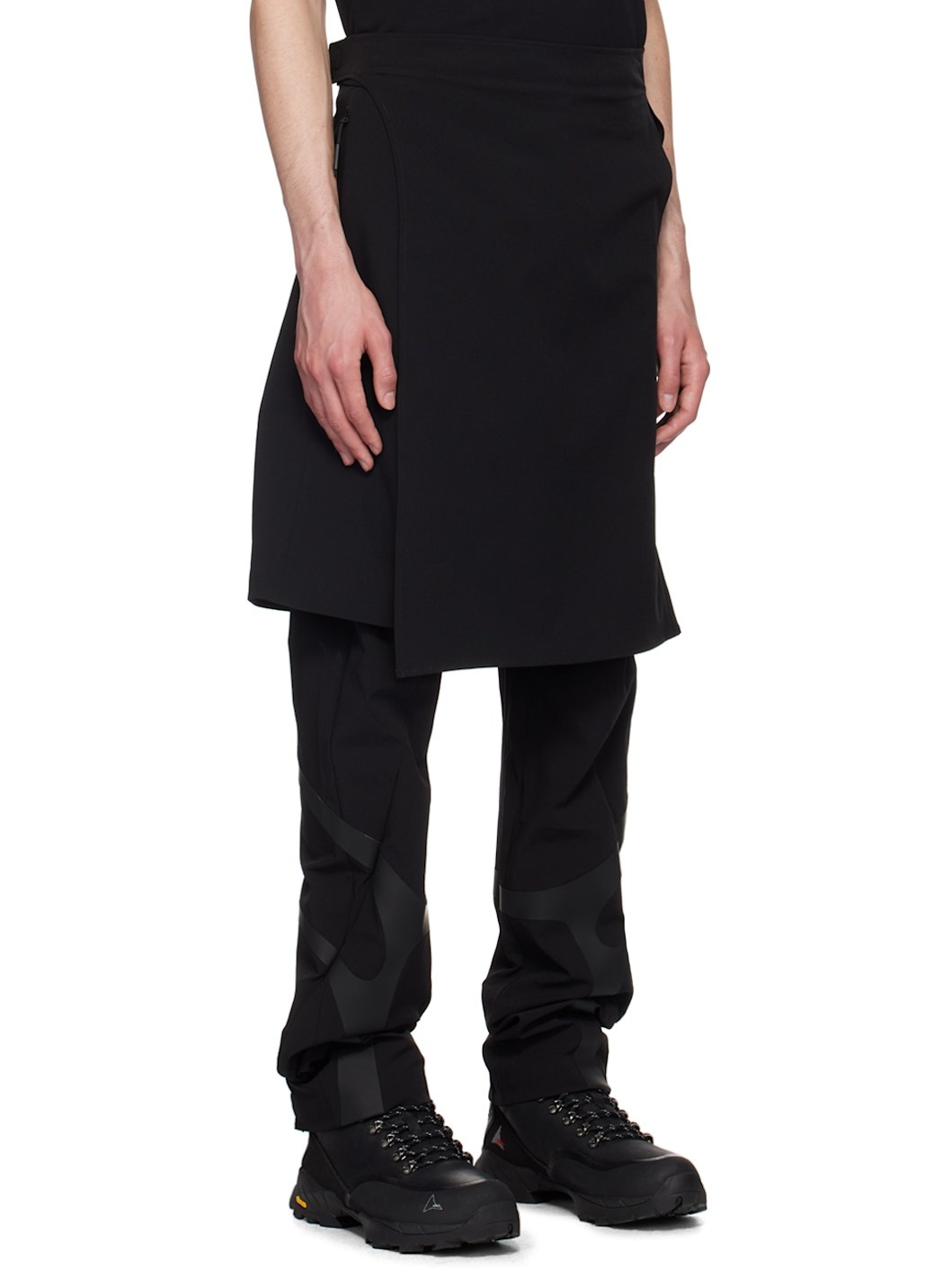 Black Layered Trousers - 4