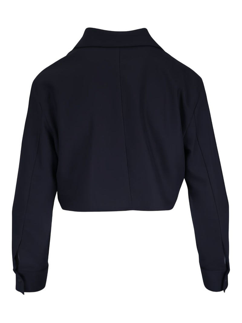 KHAITE collared cropped blouse outlook