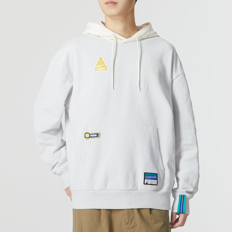 PUMA Team Badge Team Badge Hoodie 'Grey' 677377-72 - 3