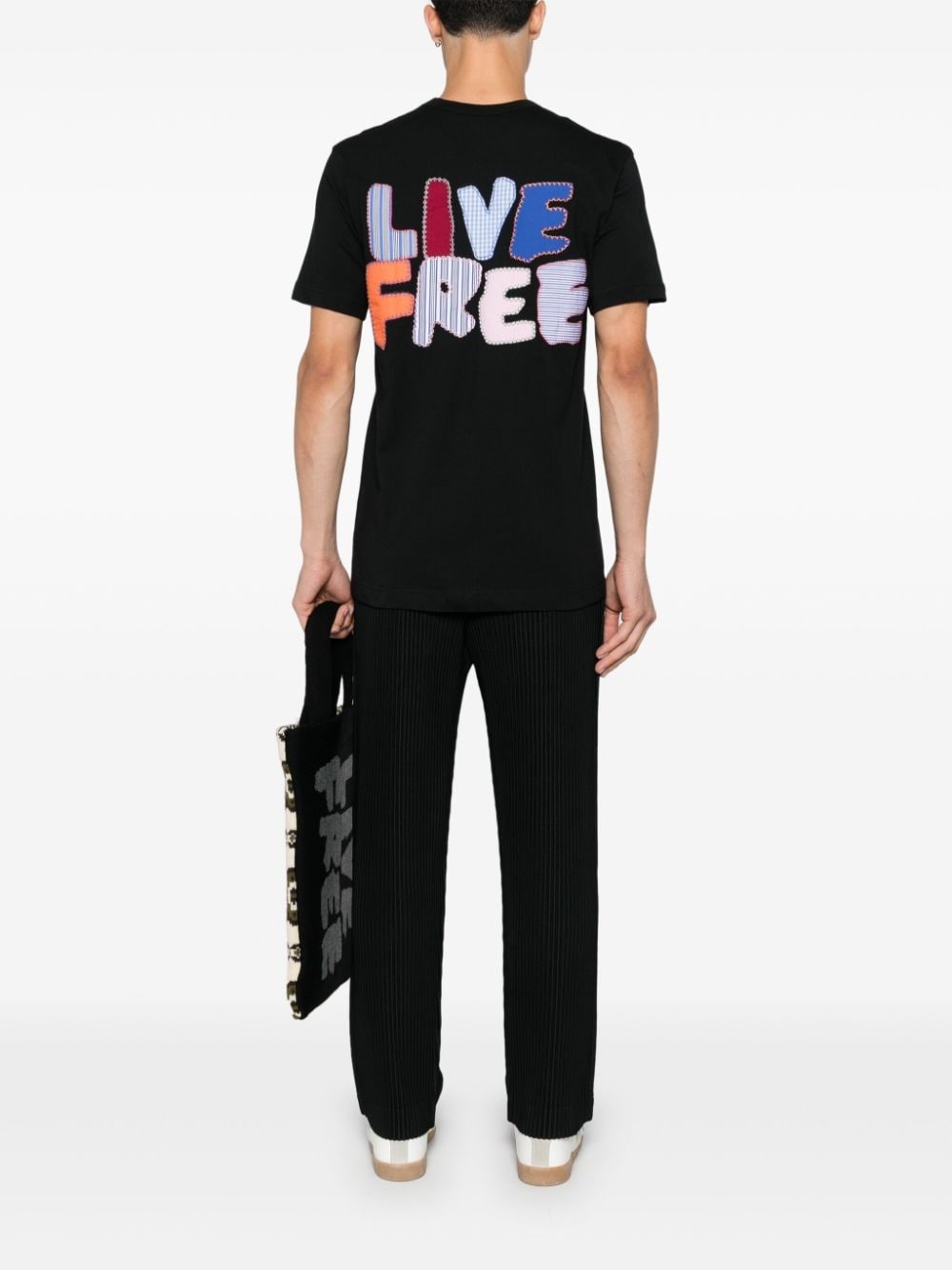 patch-lettering T-shirt - 2