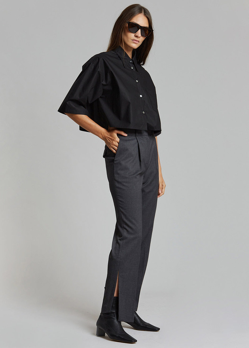 Odem Cropped Shirt - Black 7