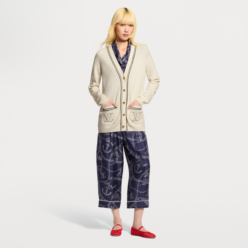 Louis Vuitton Contrast Accent Oversized Cardigan outlook