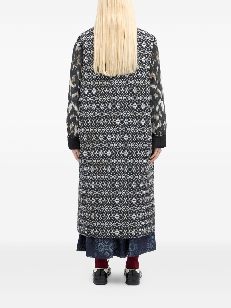 ikat-pattern buttoned coat 3