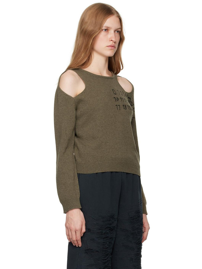 Khaki Cut Outs Sweater 2