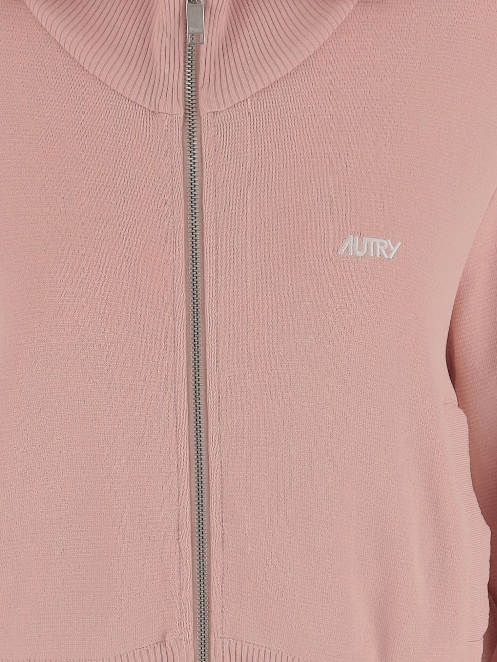 stripe-detail zip-fastening hacket - 3