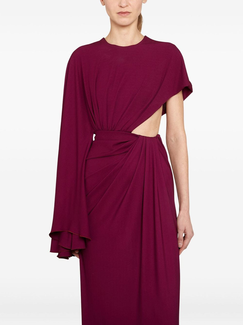 draped asymmetrical midi dress 5