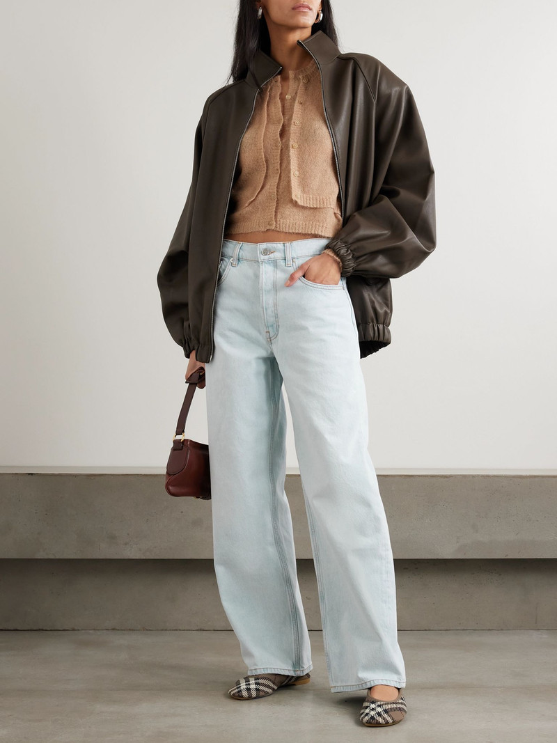ANINE BING Manon high-rise wide-leg jeans Light denim outlook