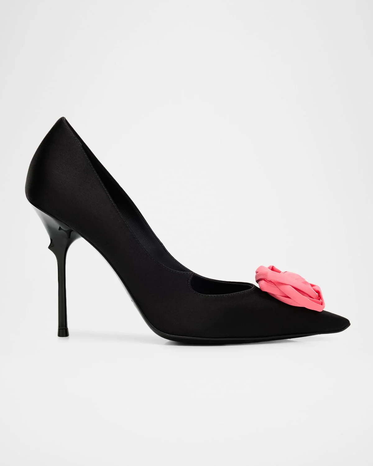 Epine Rose Satin Pumps - 1