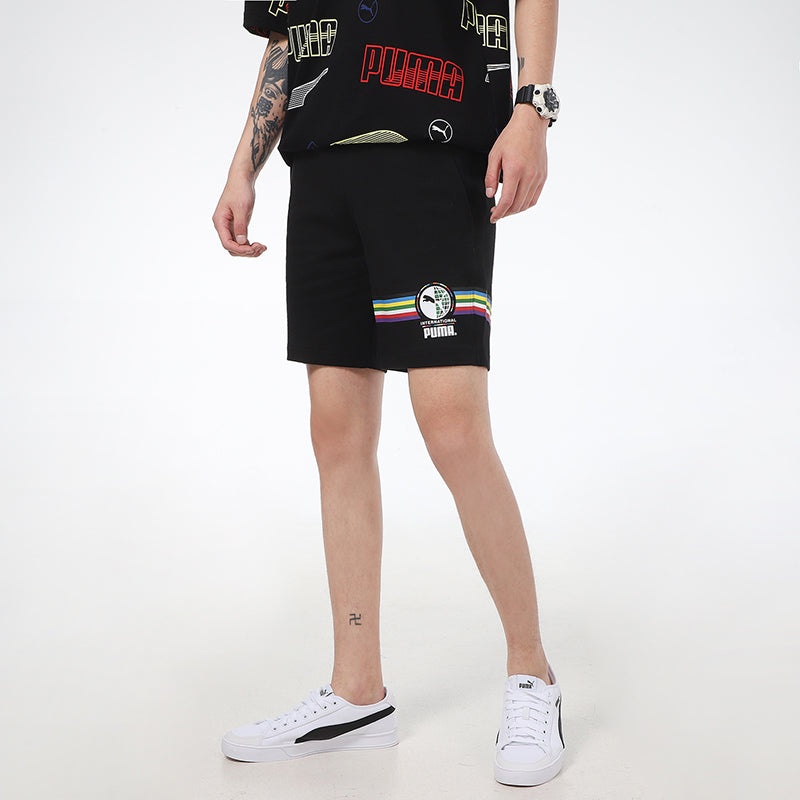 PUMA INTL Graphic Shorts 'Black White' 531308-01 - 5