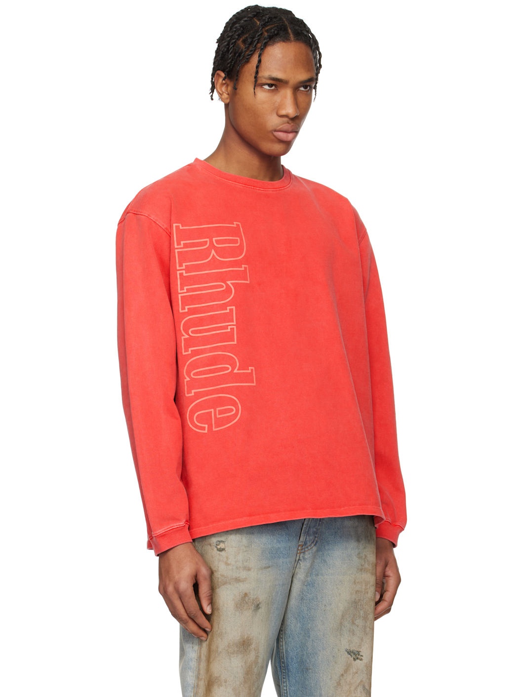 Red '' Side Logo LS T-shirt - 2