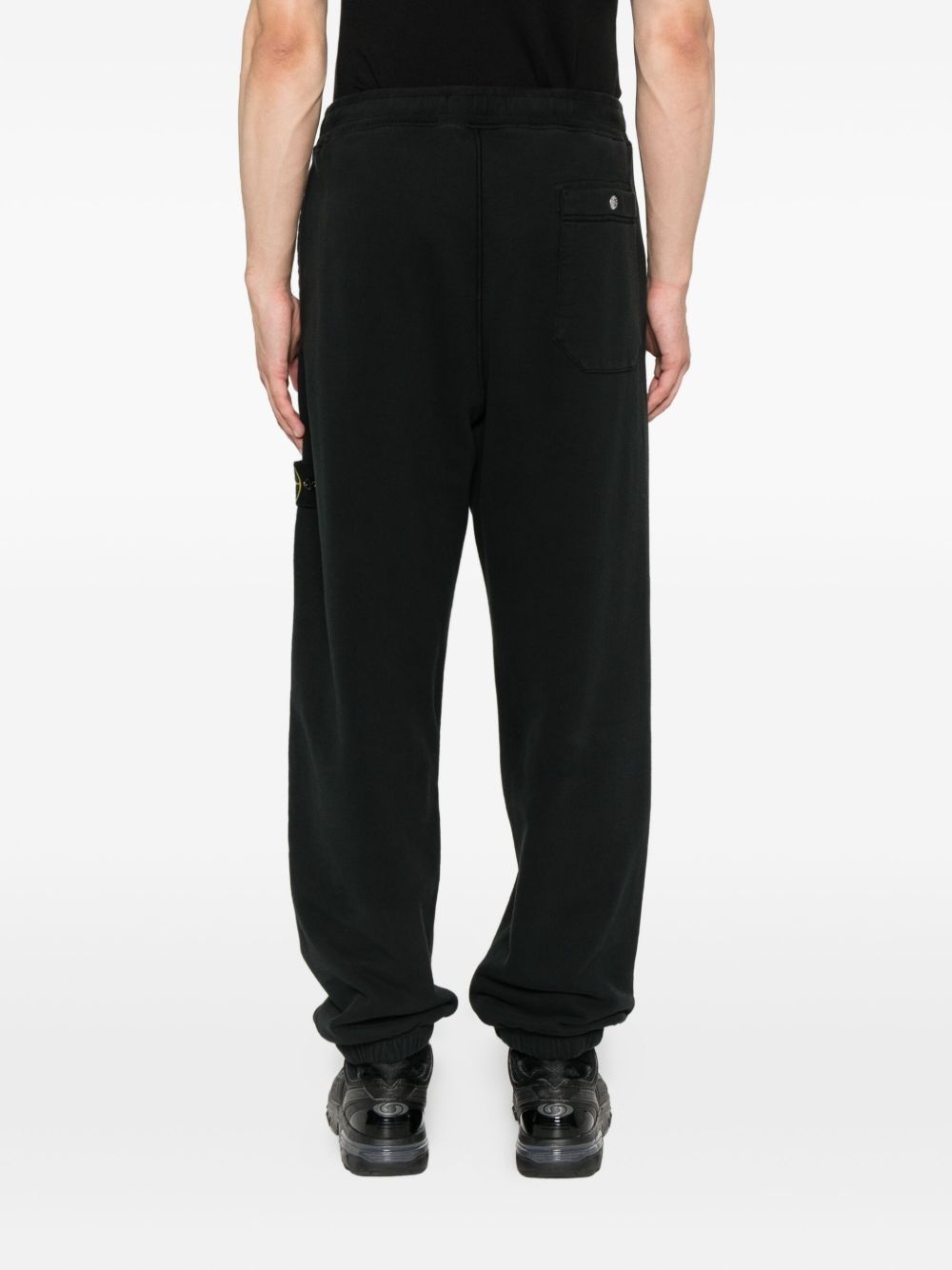 6200004 logo-patch cuffed trousers - 4