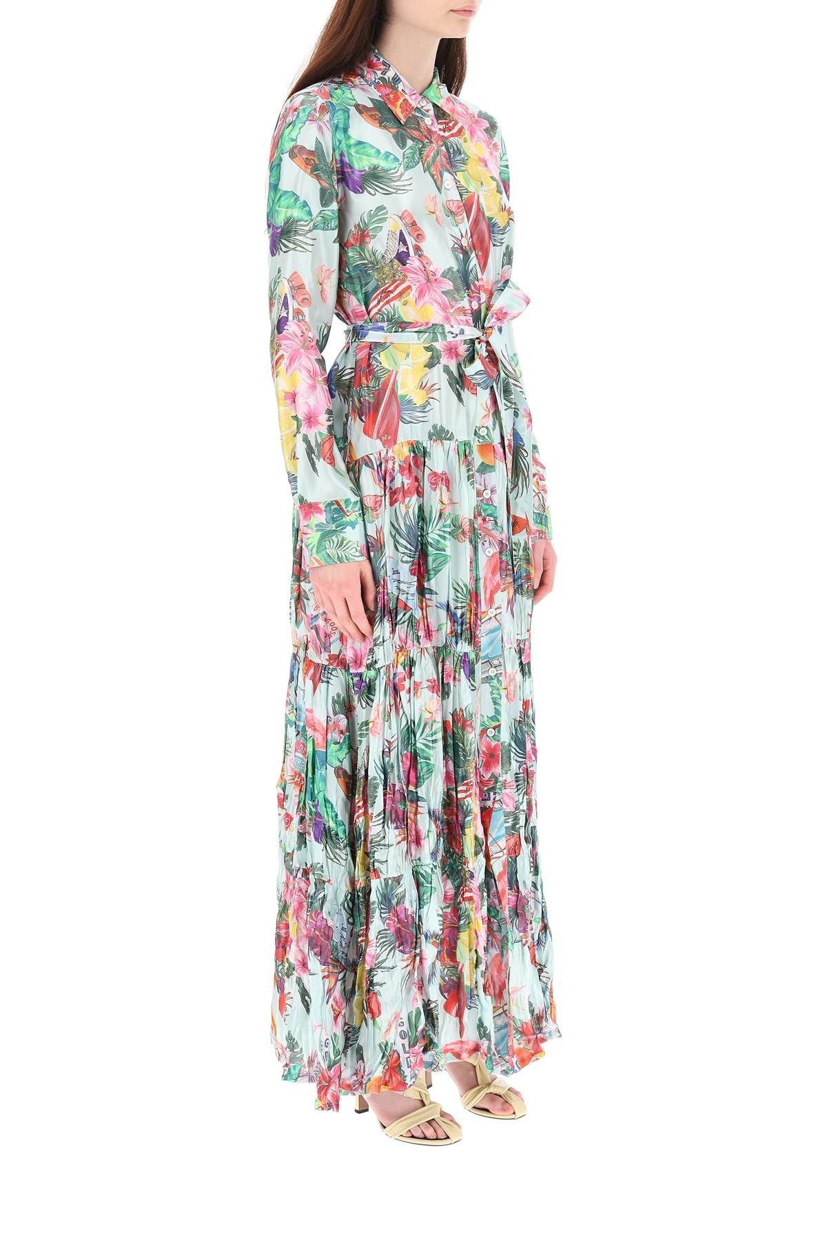 DALMA TROPICAL PRINT LONG DRESS - 3