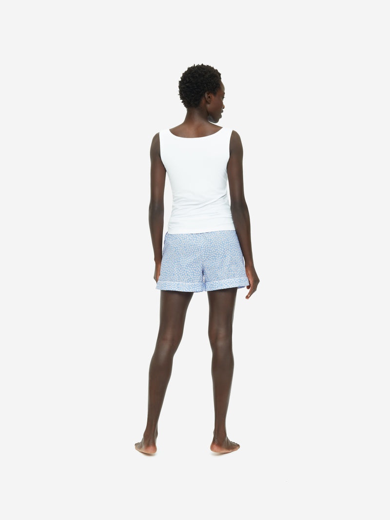 Women's Lounge Shorts Nelson 88 Cotton Batiste Blue - 4