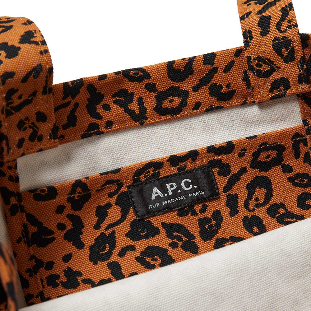 A.P.C. Lou Leopard Print Tote - 3