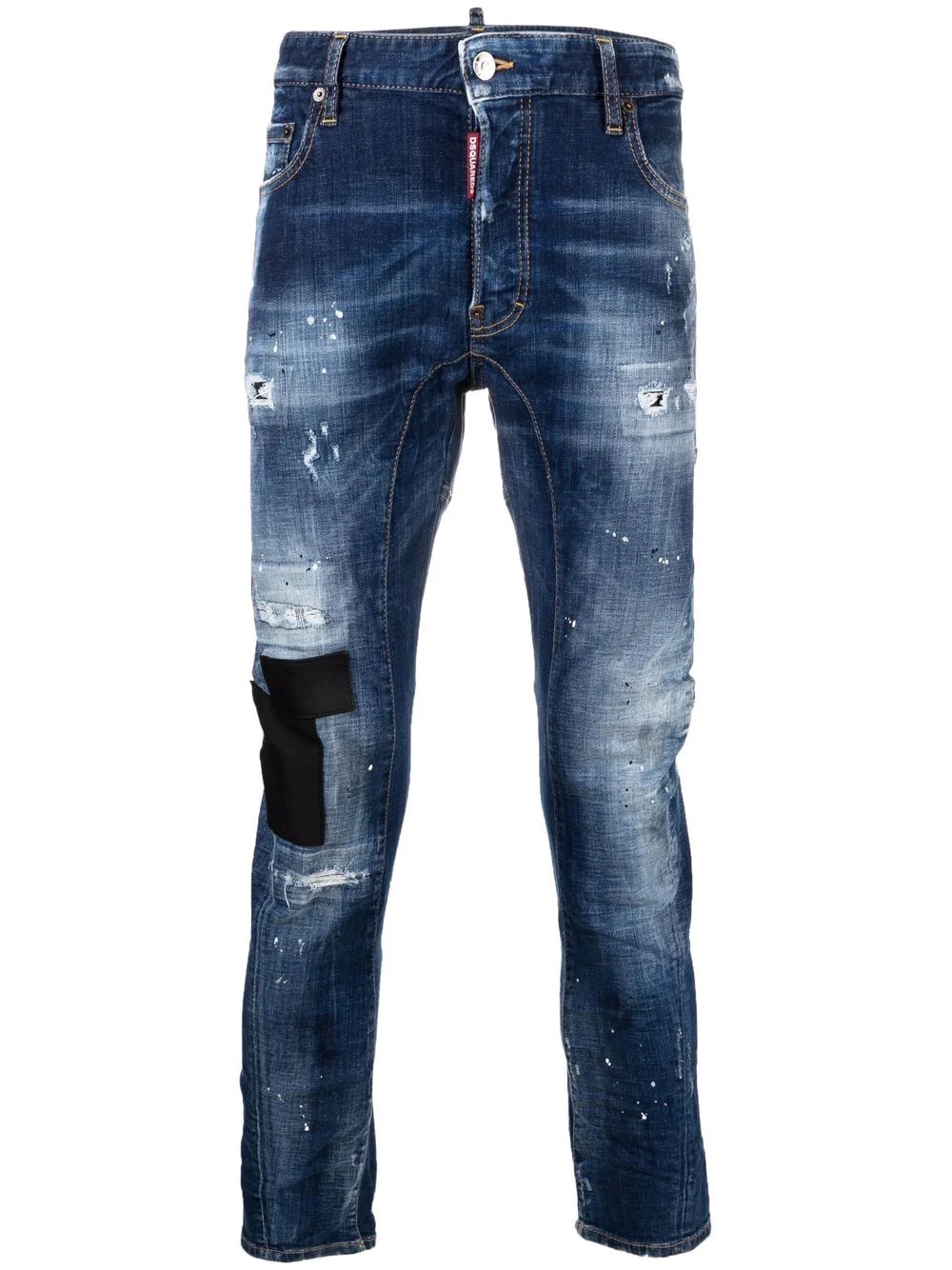 distressed skinny jeans - 1