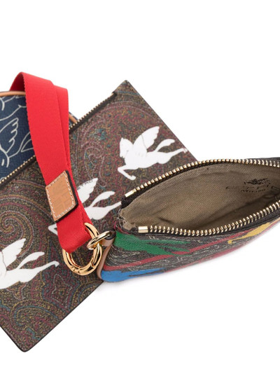 Etro neck-strap calf leather cardholder outlook