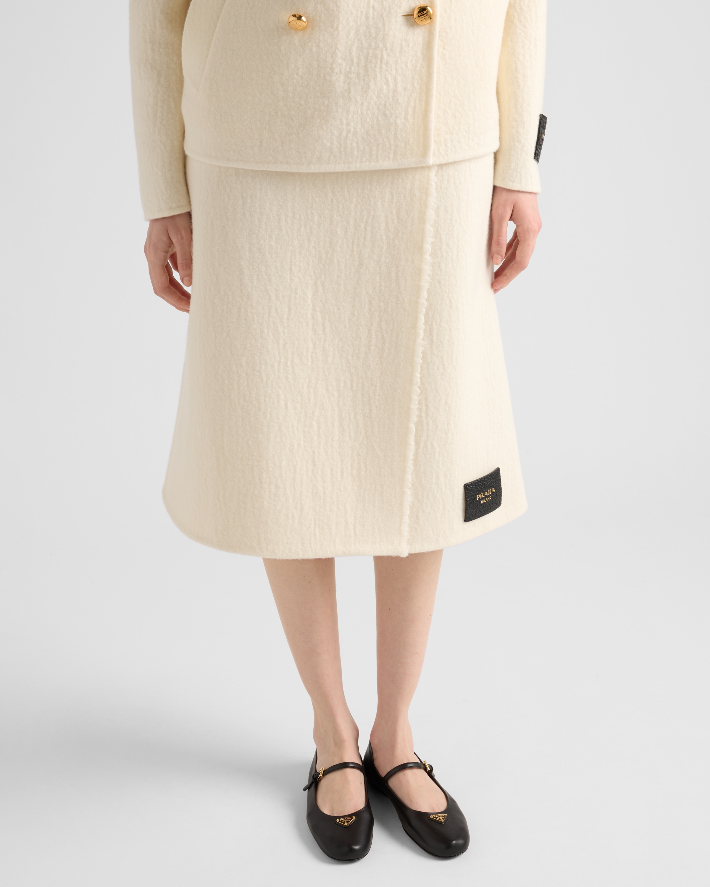 Prada Twill midi-skirt | REVERSIBLE