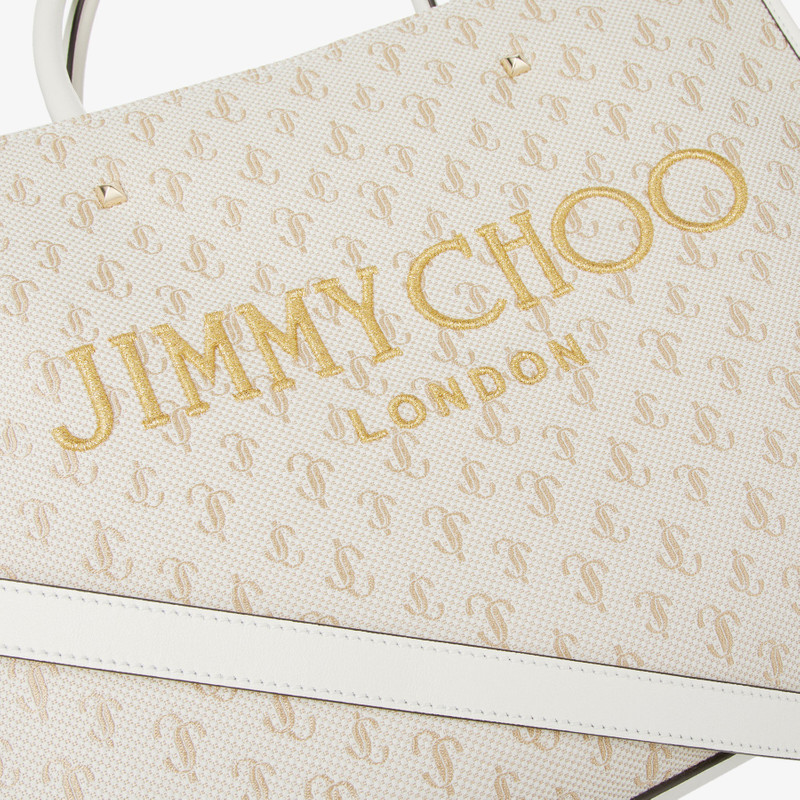 Avenue M Tote
Latte JC Monogrammed Jacquard Tote Bag with Embroidered Logo 5