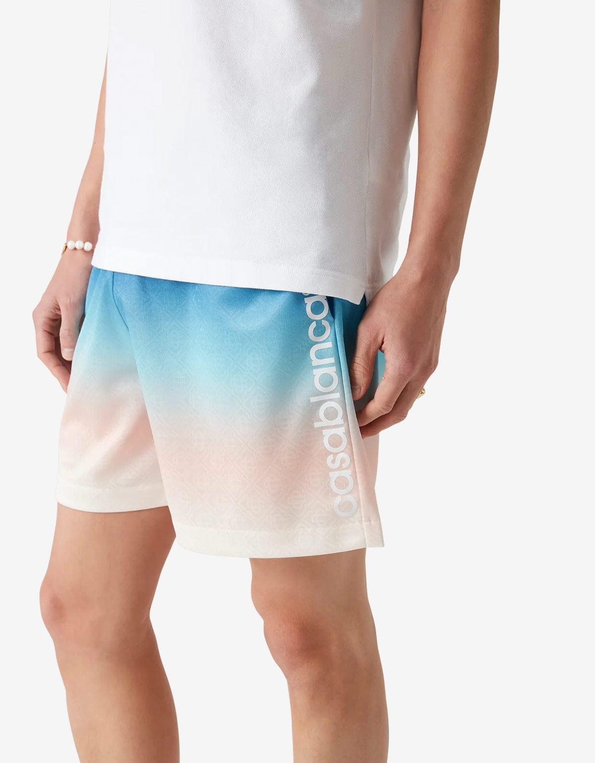 Casablanca Blue Gradient Football Shorts - 2