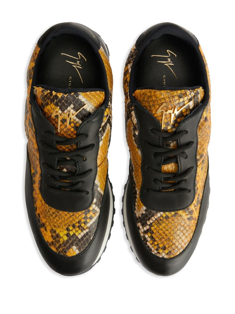 Jimi Running panelled leather sneakers 4