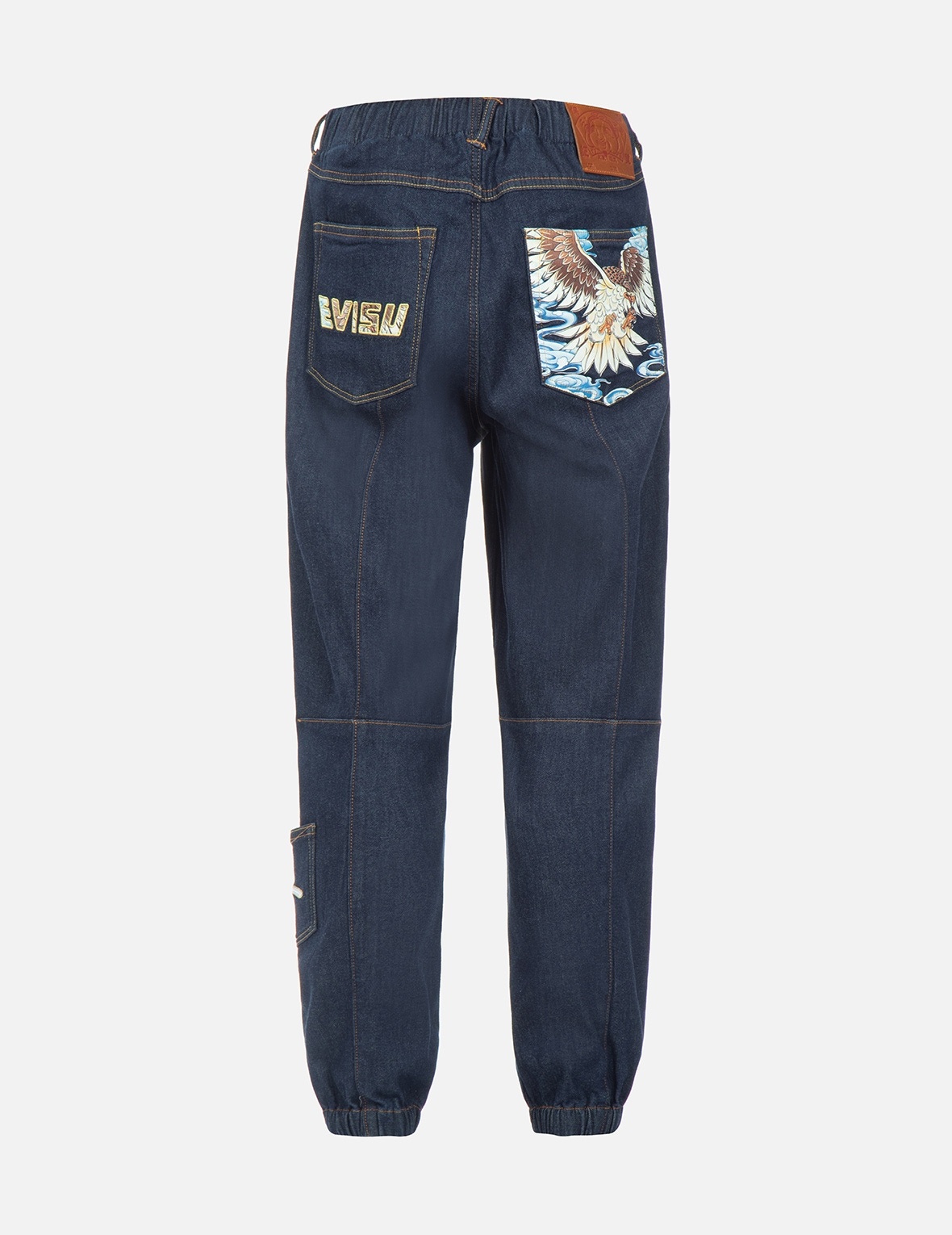 EAGLE PRINTED POCKET DENIM JOGGERS - 2