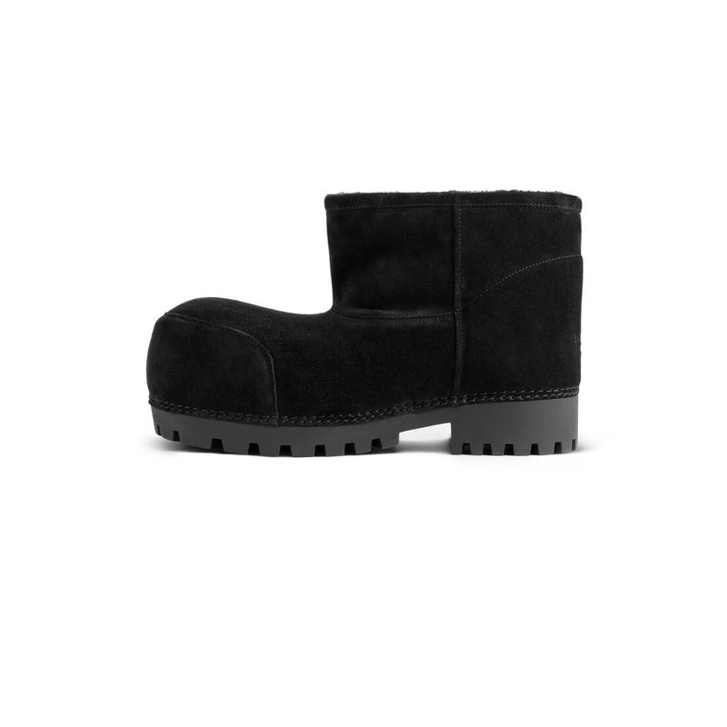 BALENCIAGA Men's Alaska Fur Bootie in Black outlook