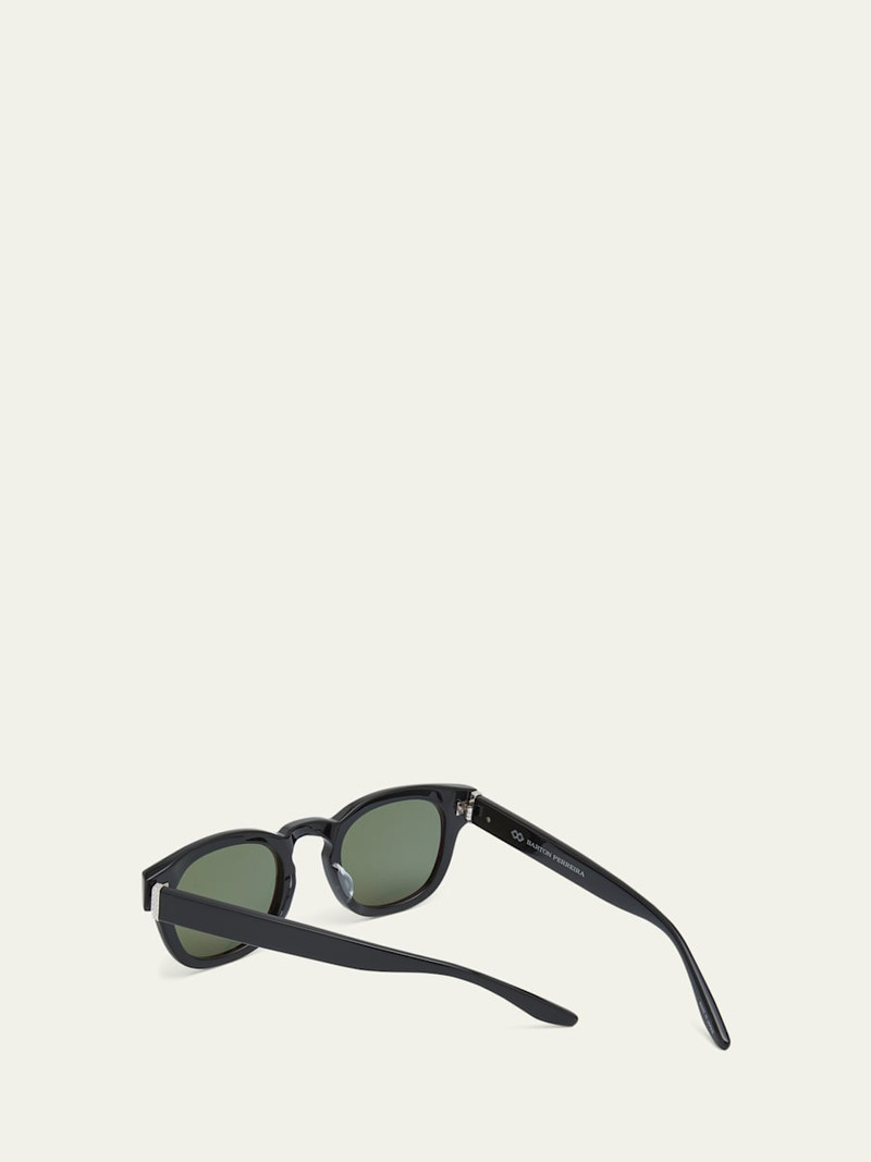 BARTON PERREIRA Men's Demarco Keyhole-Bridge Acetate Rectangle Sunglasses outlook