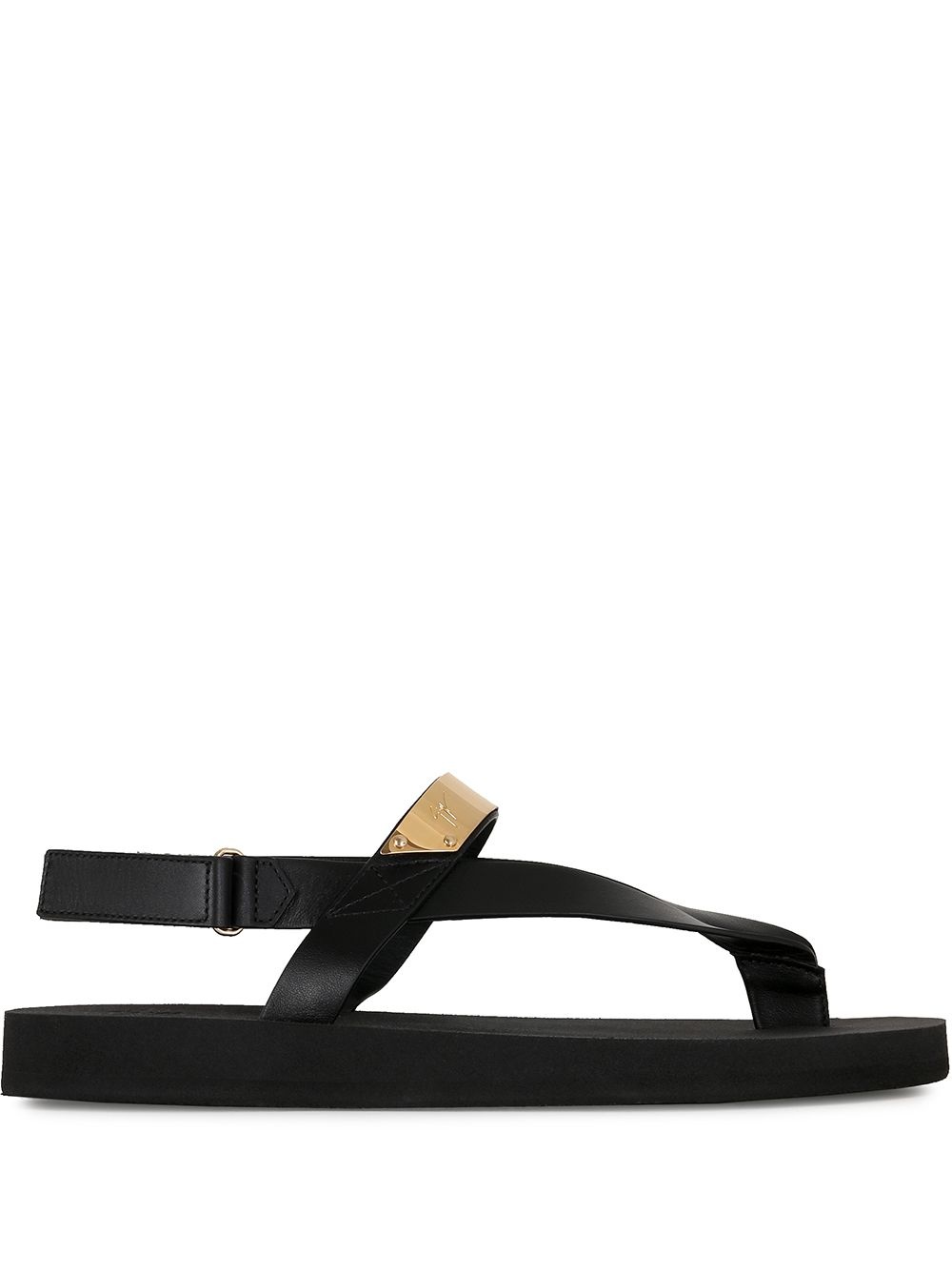 metallic detail thong sandals - 1