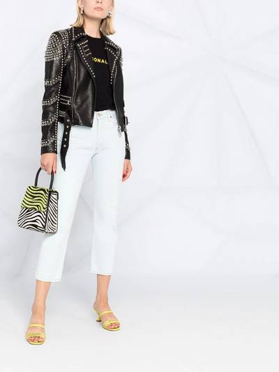 PHILIPP PLEIN pierced biker jacket outlook