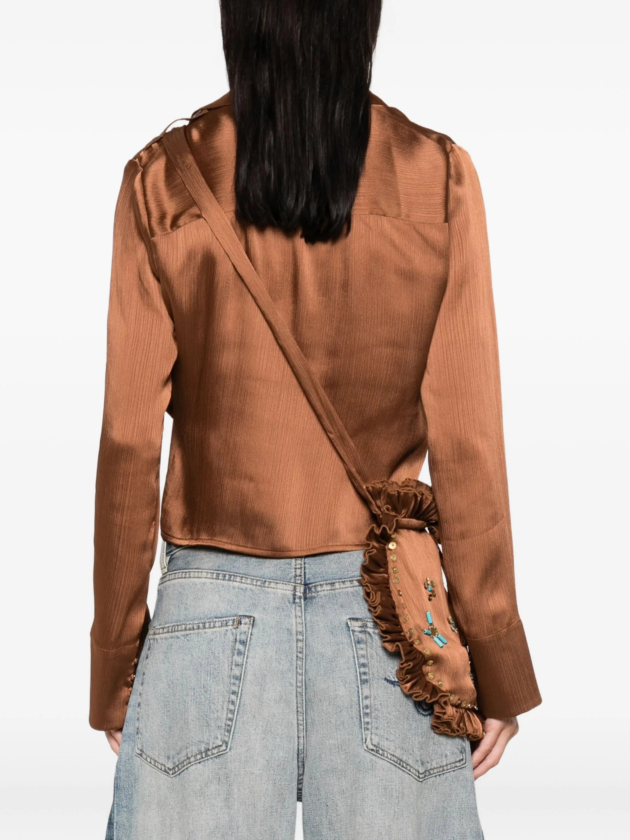Siedres Pointed-collar Buttoned Blouse - 4