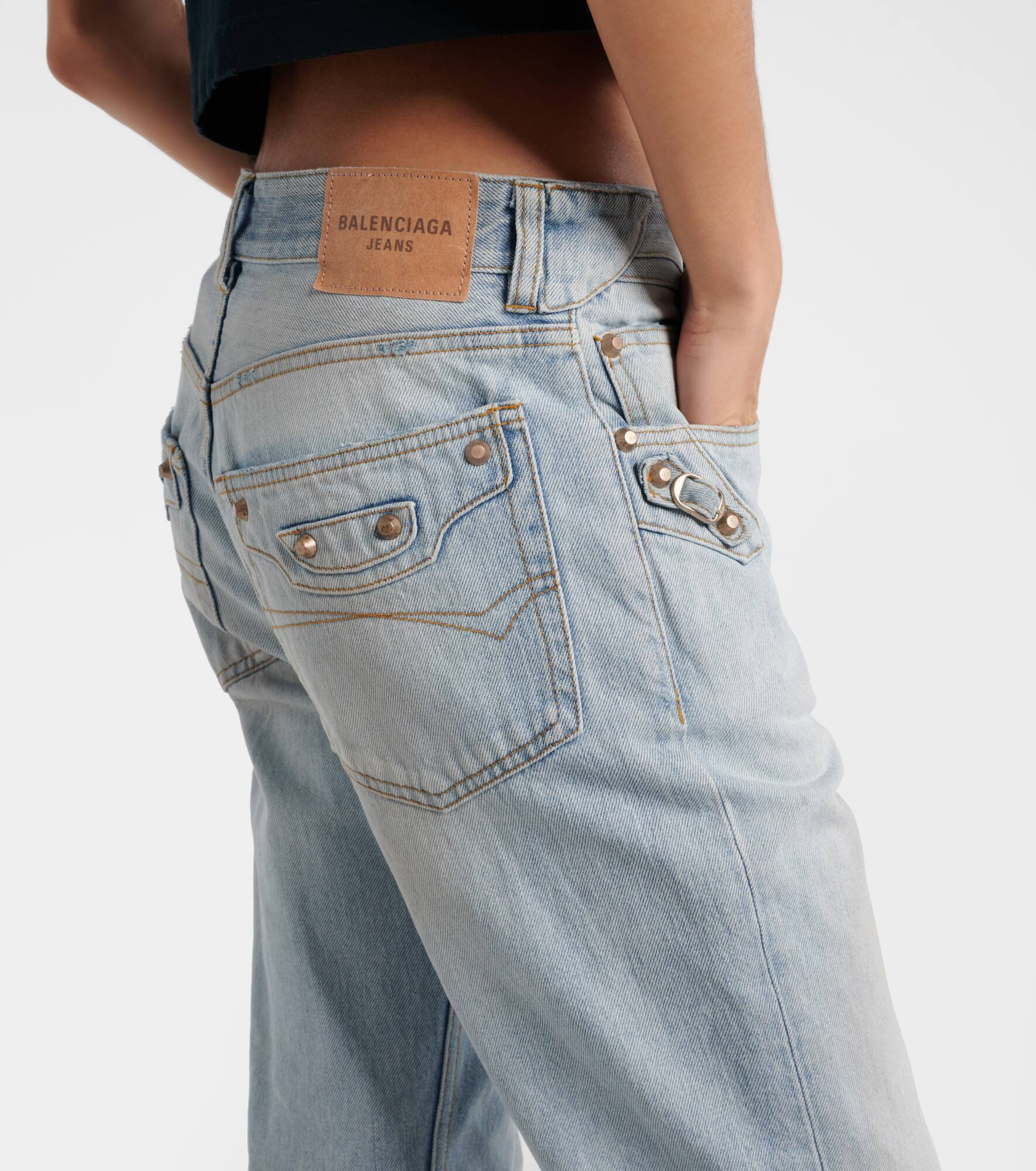 City low-rise straight jeans - 6