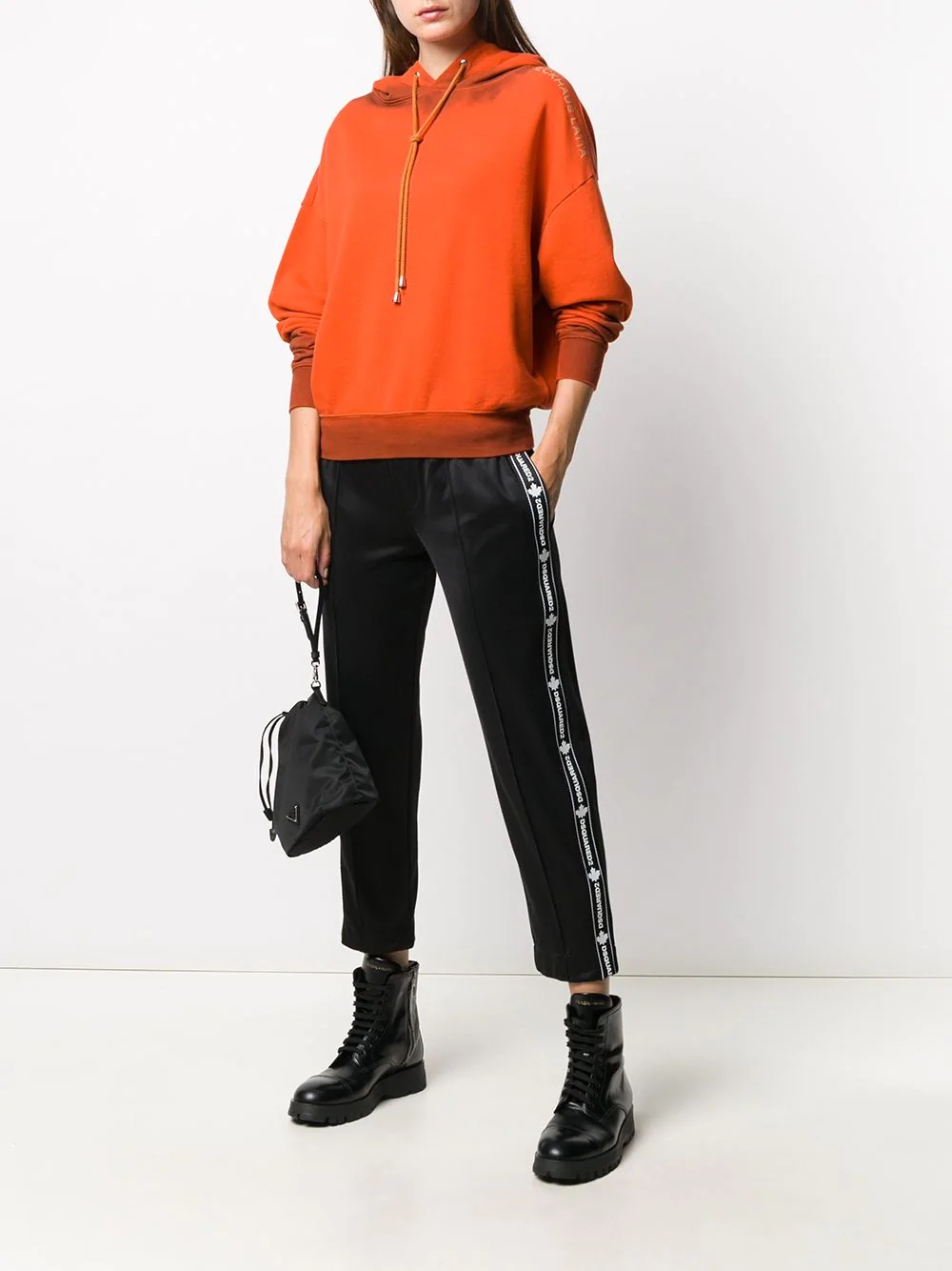 side stripe cropped trousers - 2