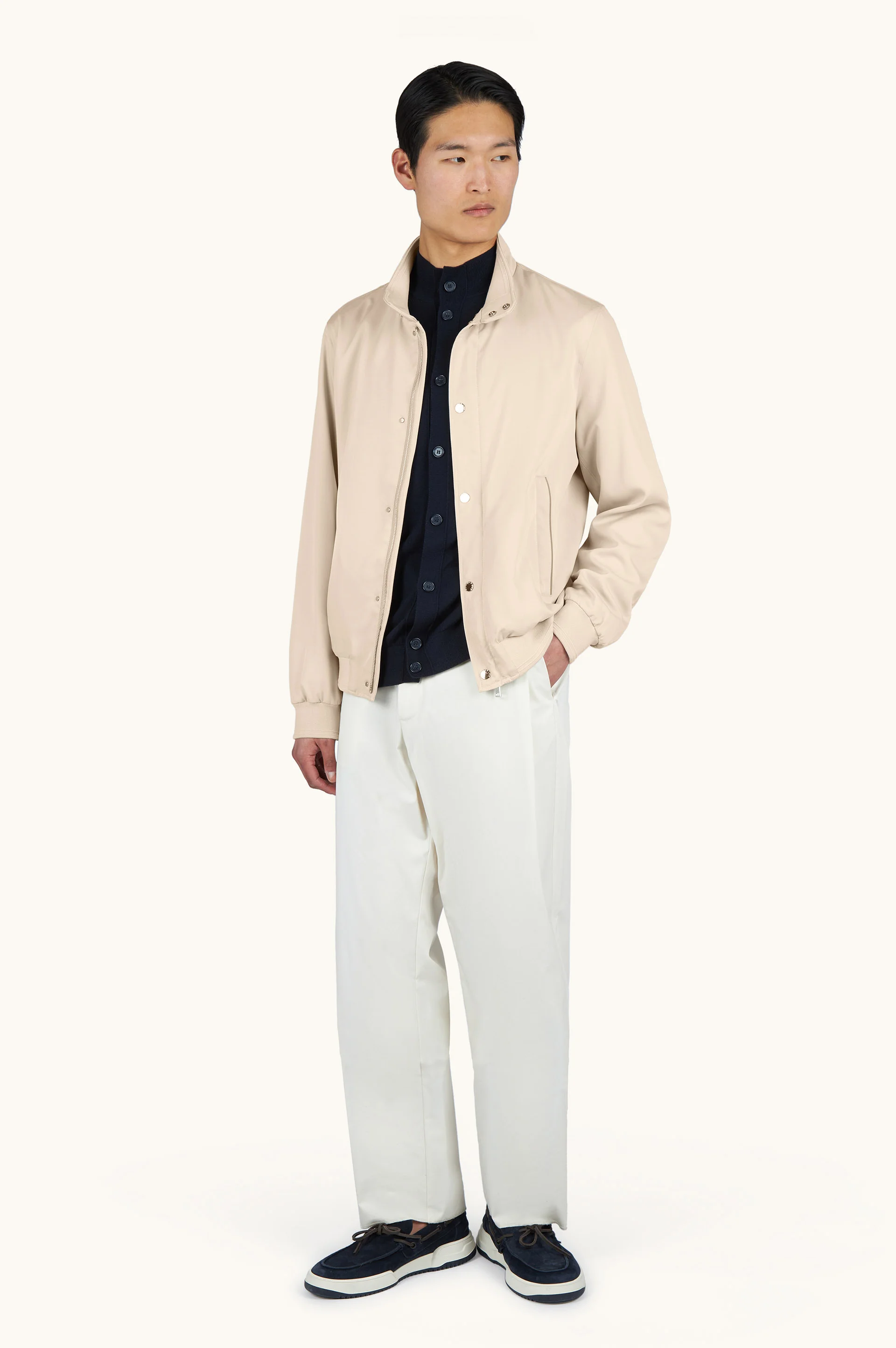 BOMBER JACKET IN MULBERRY SILK - 1