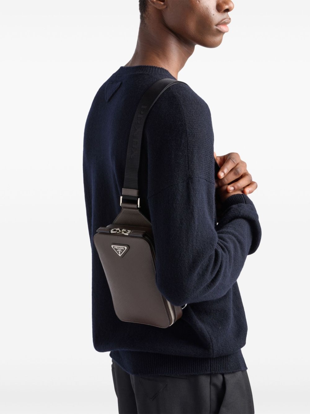 Brique saffiano-leather bag - 3