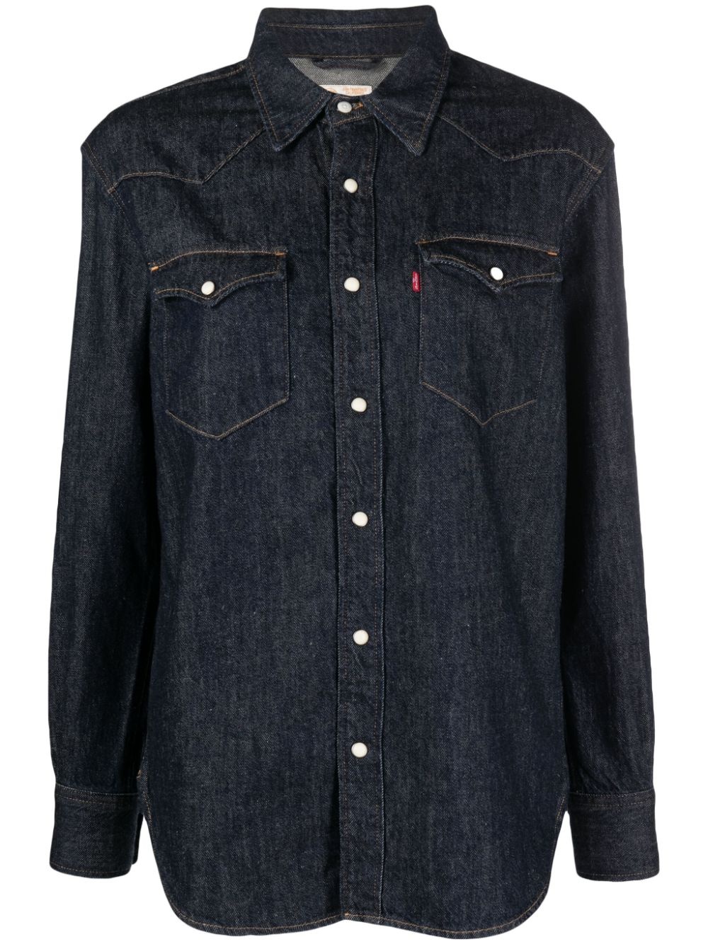 long-sleeve denim shirt - 1