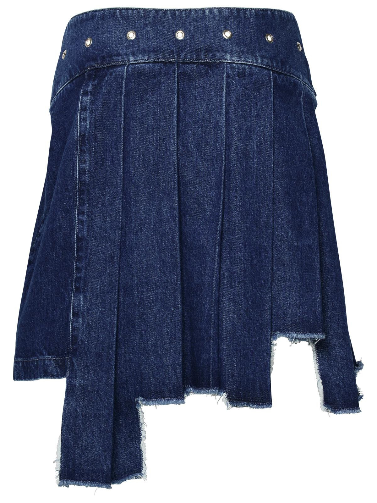 Off-White Blue Demin Skirt Women - 3