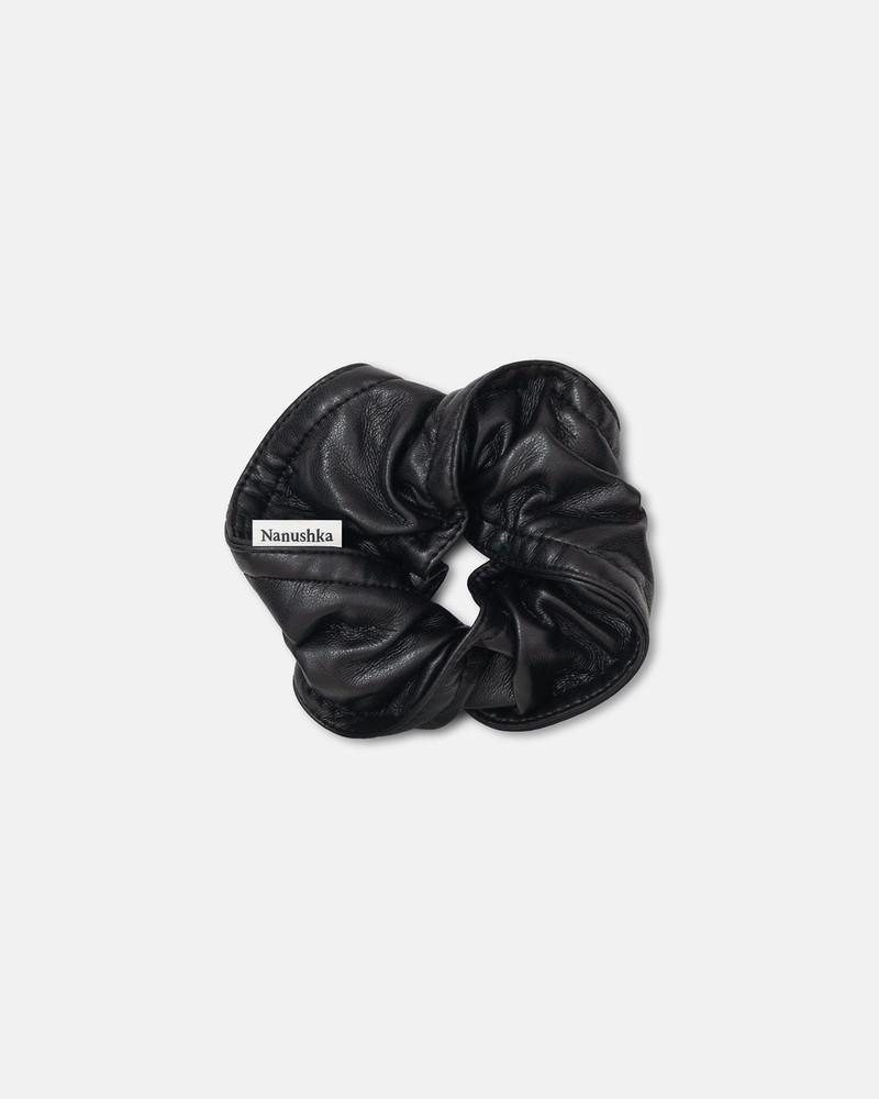 Twisted Regenerated Leather Scrunchie 1