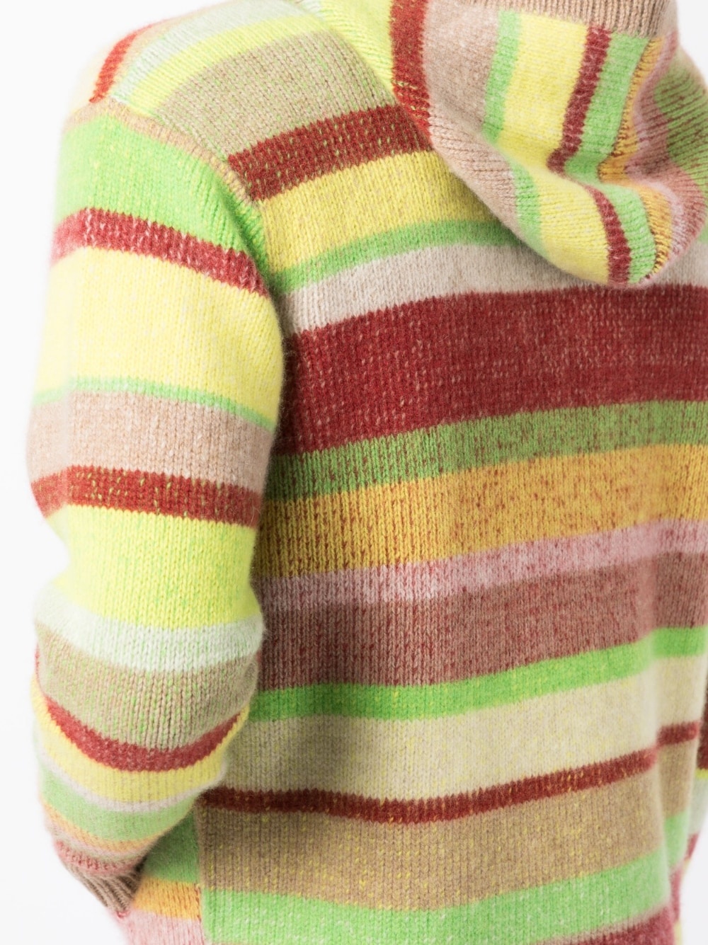 multi-stripe zip-up hoodie - 5
