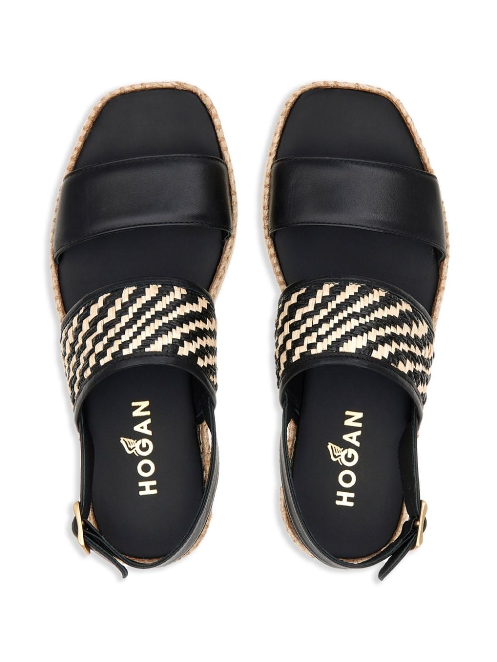 H660 woven leather sandals - 4