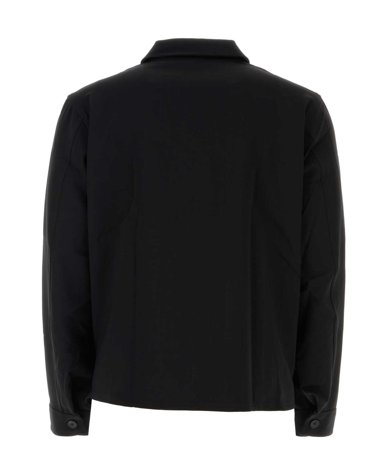 Black Wool Blend Shirt - 2