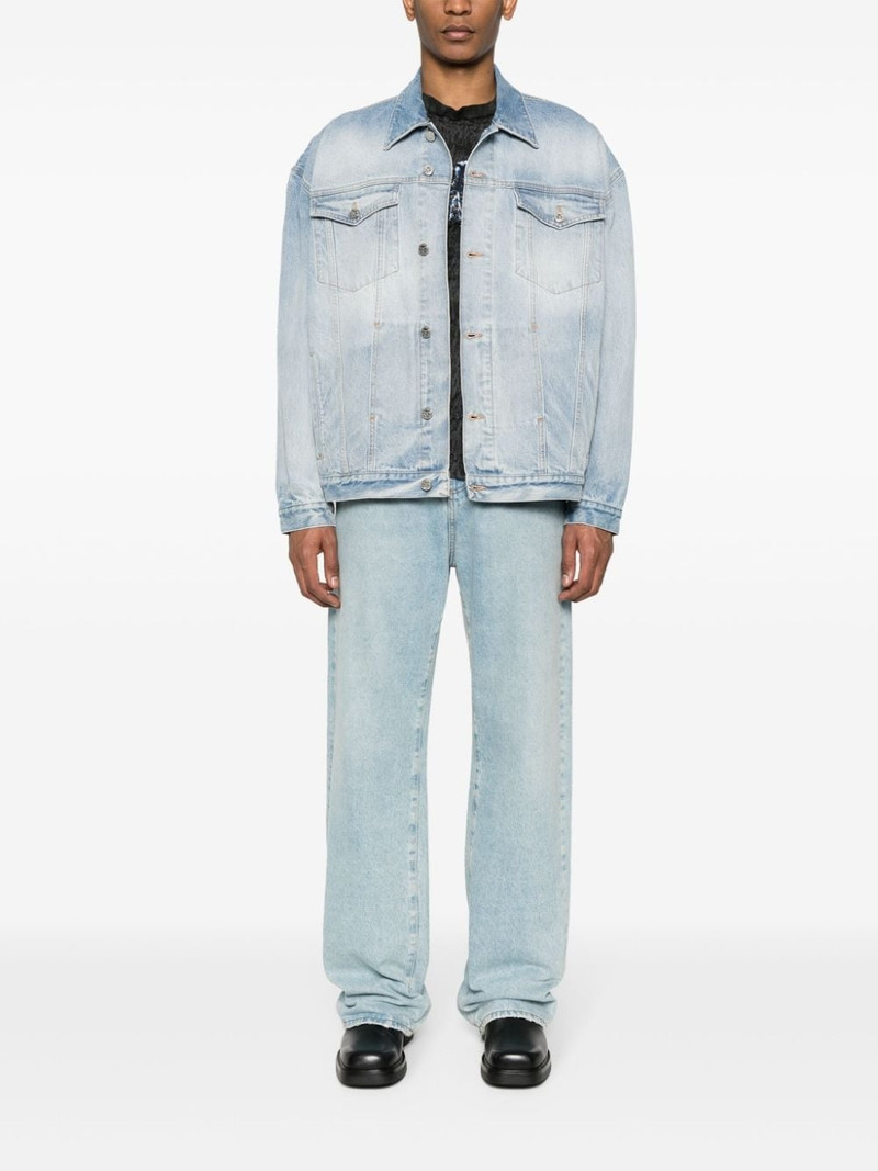 VETEMENTS embossed-logo denim jacket outlook
