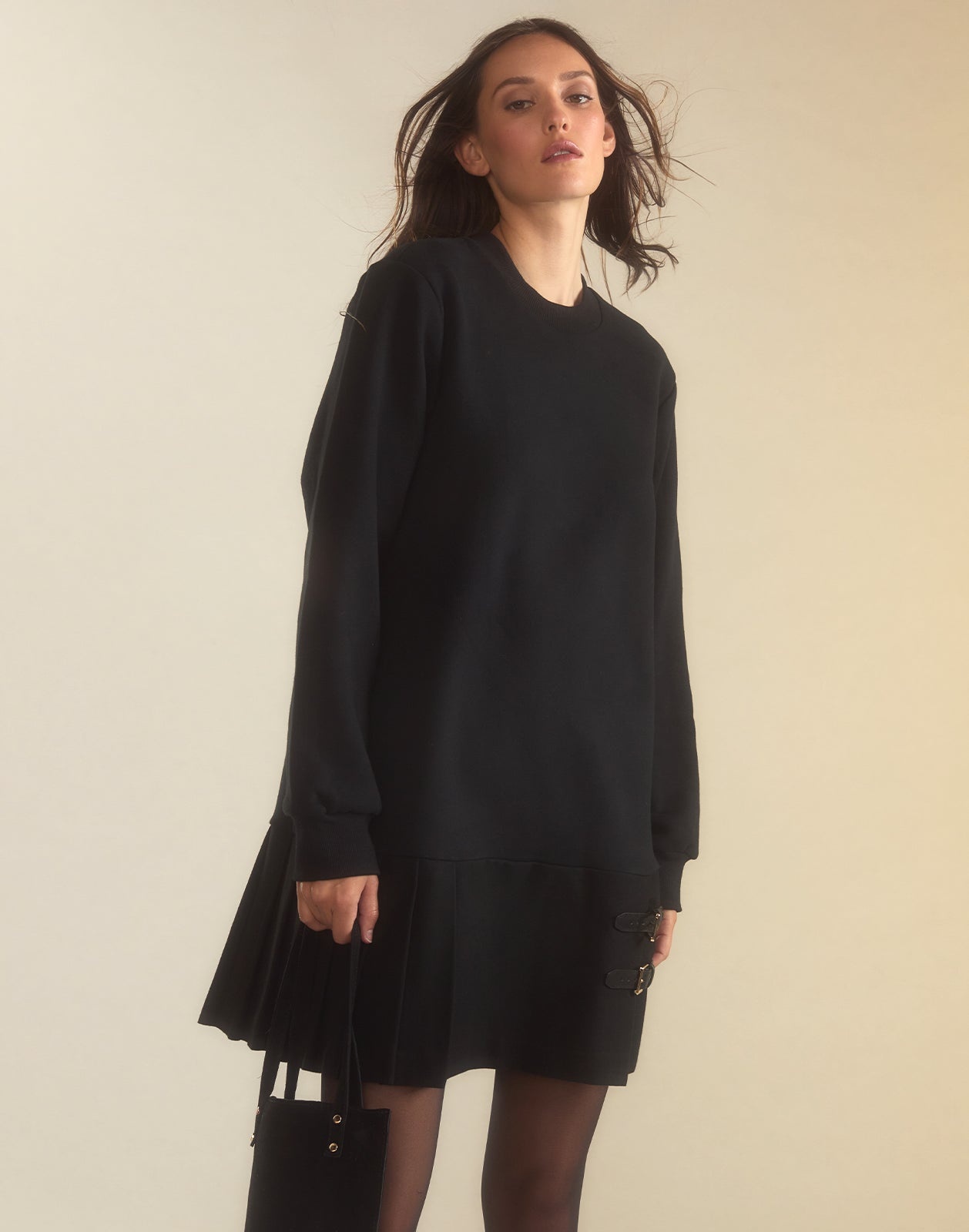 Preston Pleated Sweatshirt Dress - 9