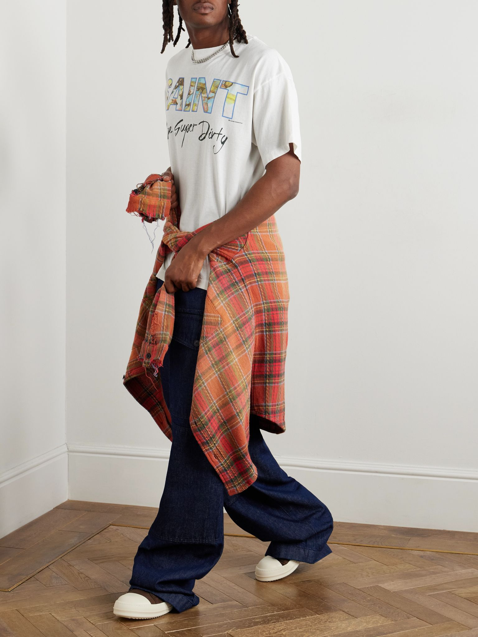 Printed Cotton-Jersey T-Shirt White - 2
