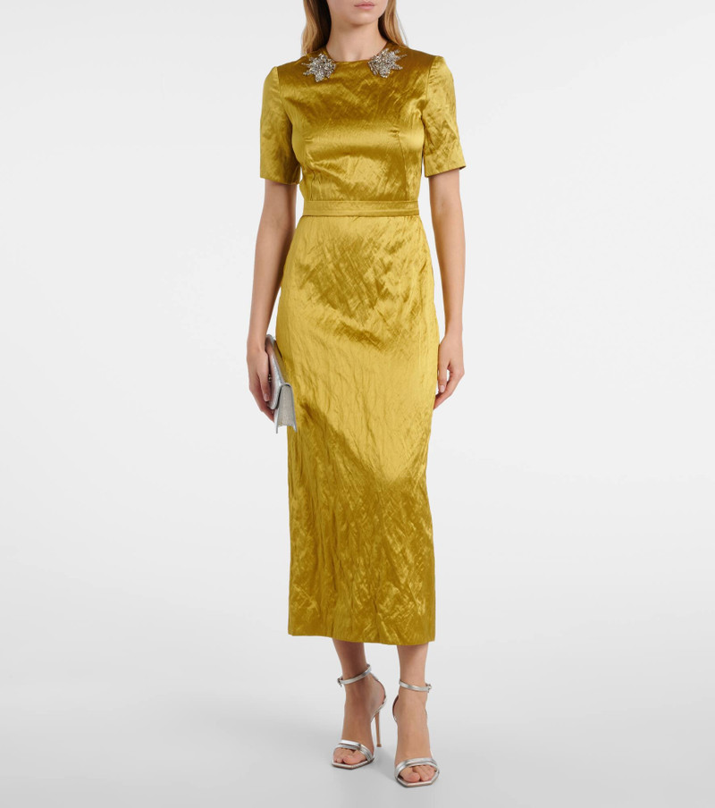 Erdem Embellished satin midi dress outlook