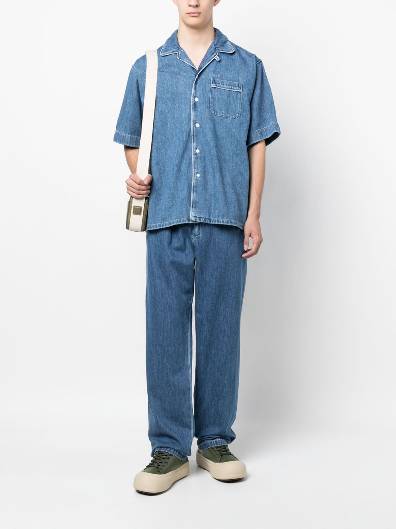 Marni elasticated-waistband straight-leg jeans outlook