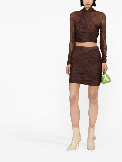 Alexander Wang ruched draped skirt outlook