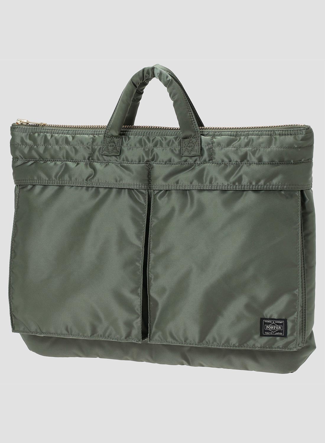 Porter-Yoshida & Co Tanker Short Helmet Bag Large in Sage Green - 1