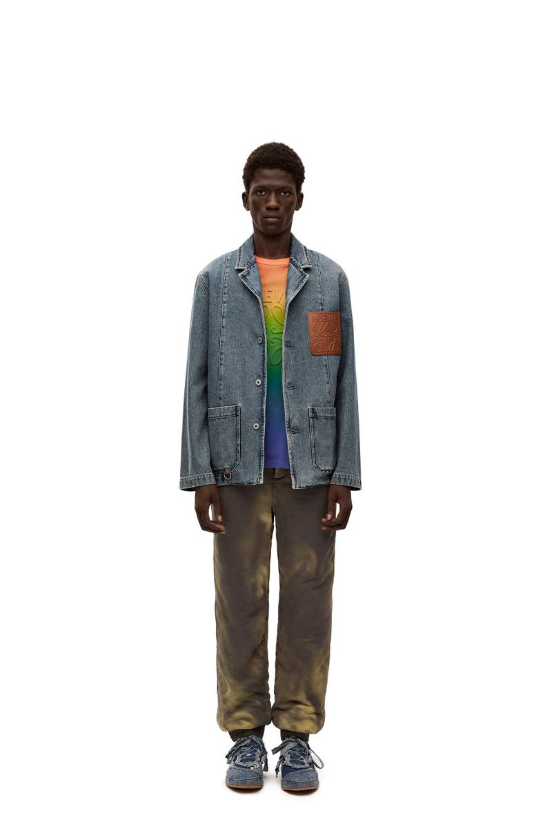 Loewe Anagram workwear jacket in denim outlook
